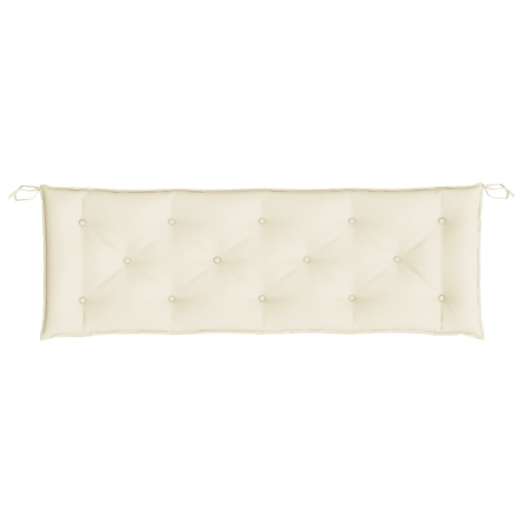 Garden Bench Cushions 2pcs Cream White 150x50x7cm Oxford Fabric