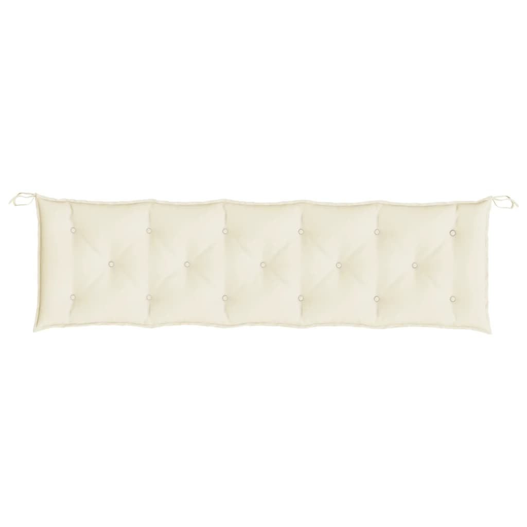 Garden Bench Cushions 2pcs Cream White 180x50x7cm Oxford Fabric