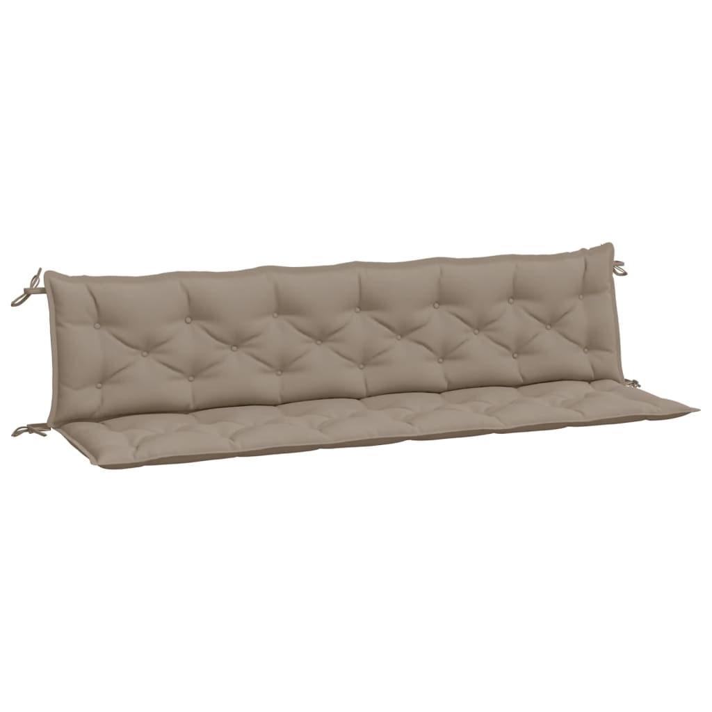 Garden Bench Cushions 2pcs Taupe 200x50x7cm Oxford Fabric