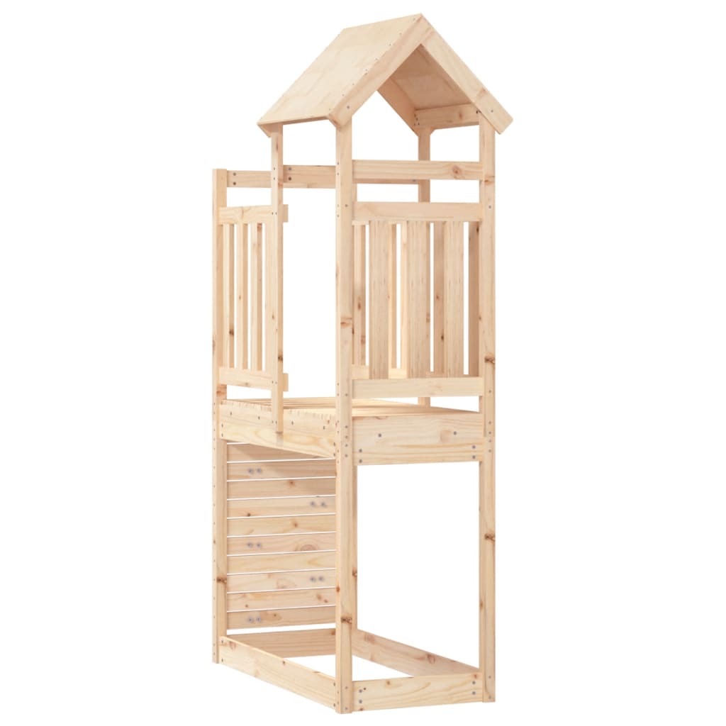 Play Tower with Rockwall 53x110,5x214 cm Solid Wood Pine