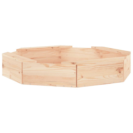 Sandbox with Seats Octagon Solid Wood Pine
