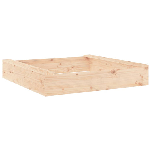 Sandbox with Seats Square Solid Wood Pine