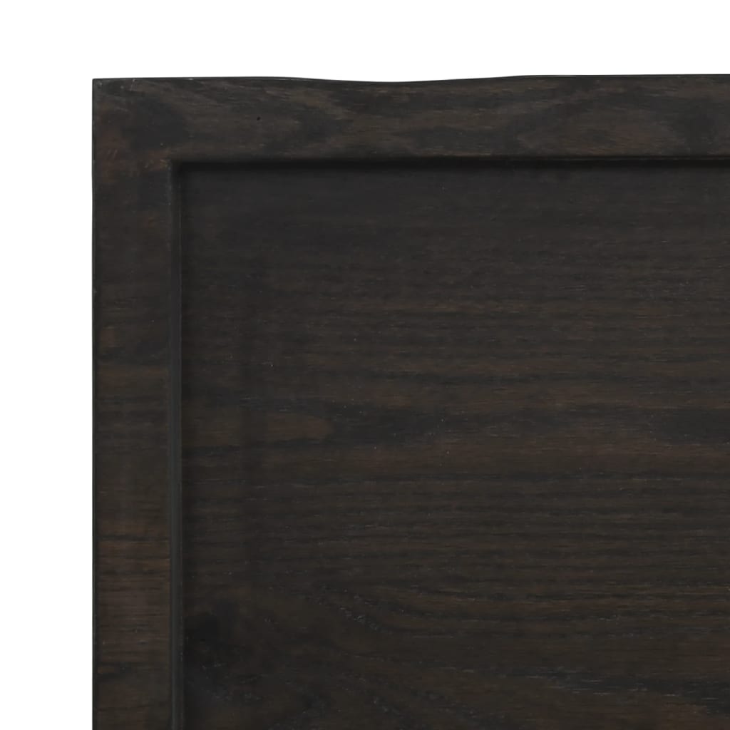 Bathroom Countertop Dark Brown 80x40x(2-4) cm Treated Solid Wood