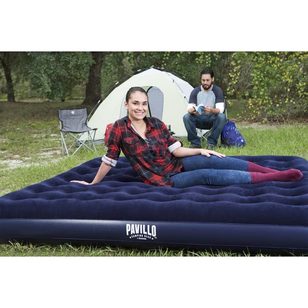 Inflatable Flocked Airbed 203x183x22 cm 67004