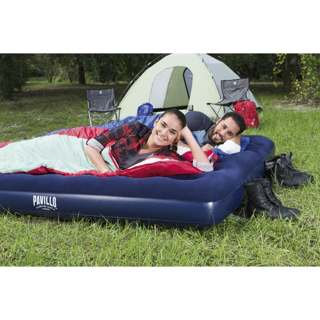 Inflatable Flocked Airbed 203x183x22 cm 67004