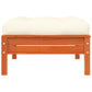 Garden Footstools with Cushions 2 pcs Wax Brown Solid Wood Pine