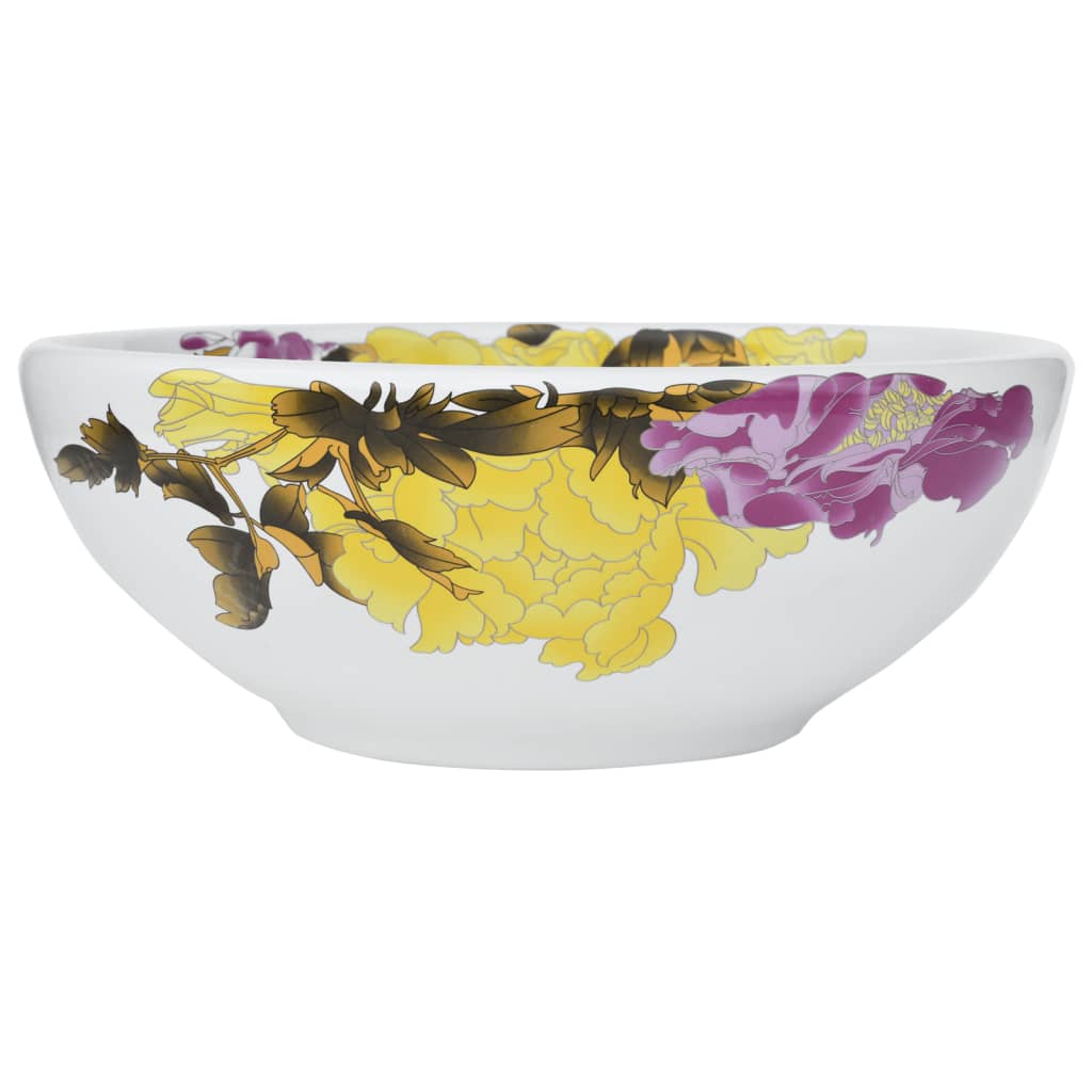 Countertop Basin Multicolour Round Φ41x14 cm Ceramic