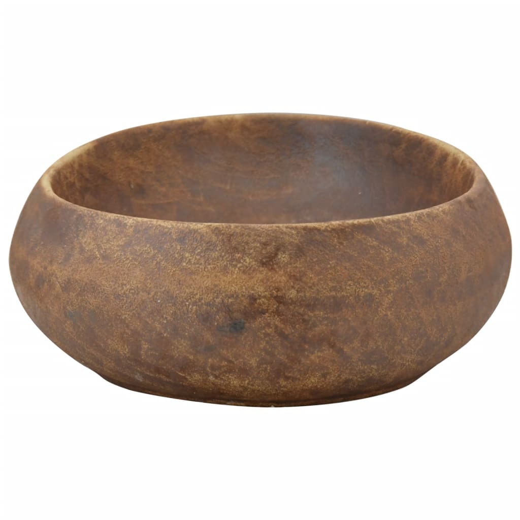 Countertop Basin Brown Oval 59x40x15 cm Ceramic