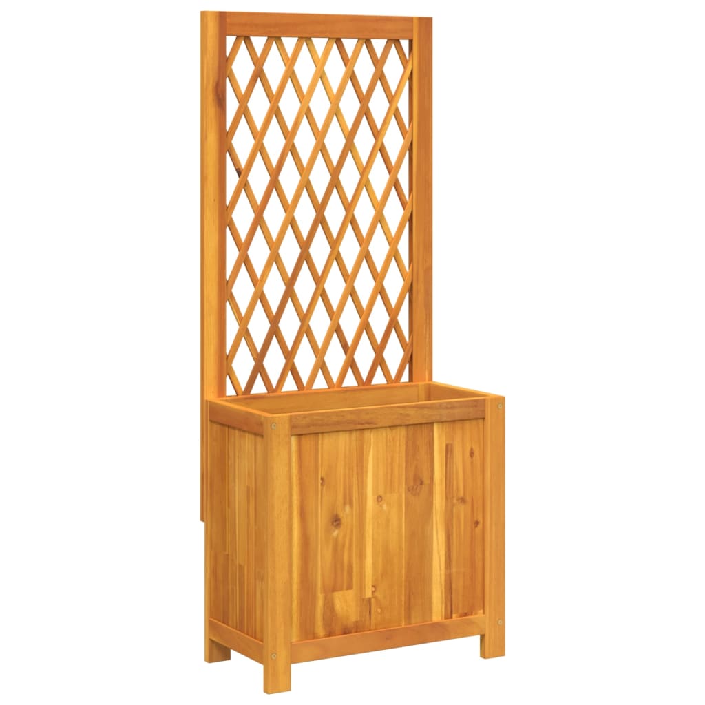 Planter with Trellis 55x29,5x132 cm Solid Wood Acacia