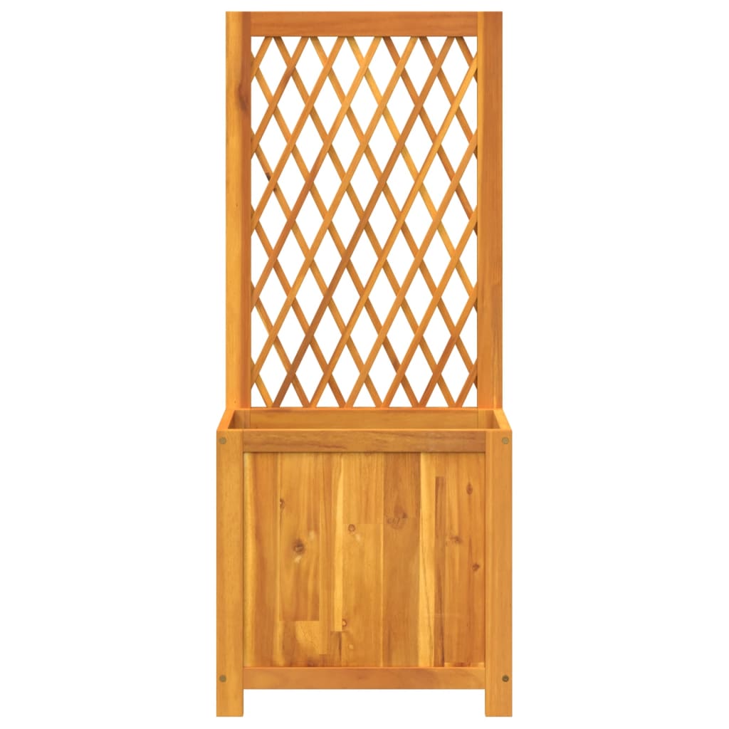 Planter with Trellis 55x29,5x132 cm Solid Wood Acacia