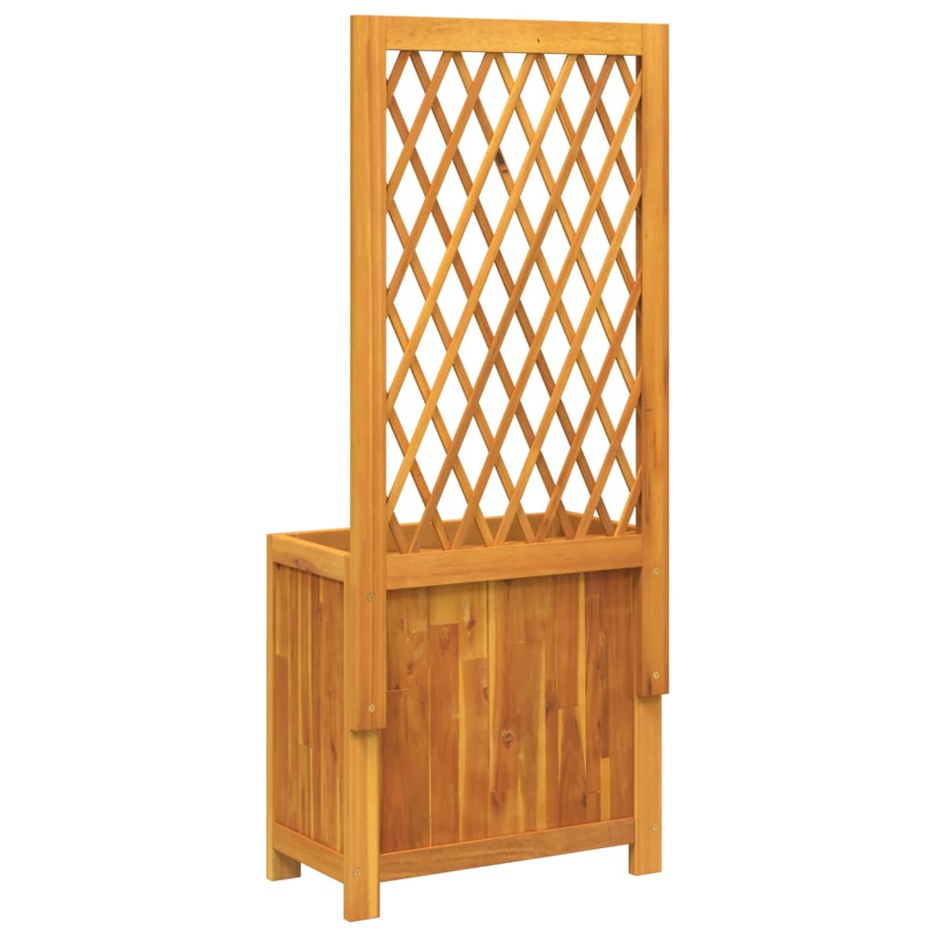 Planter with Trellis 55x29,5x132 cm Solid Wood Acacia