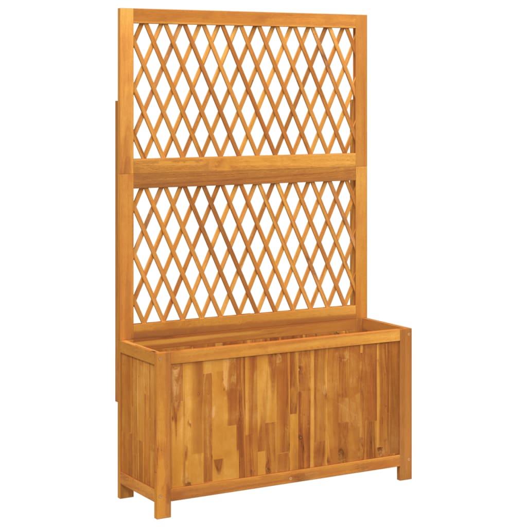 Planter with Trellis 100x32x165 cm Solid Wood Acacia