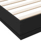 Bed Frame Black 180x200 cm Engineered Wood