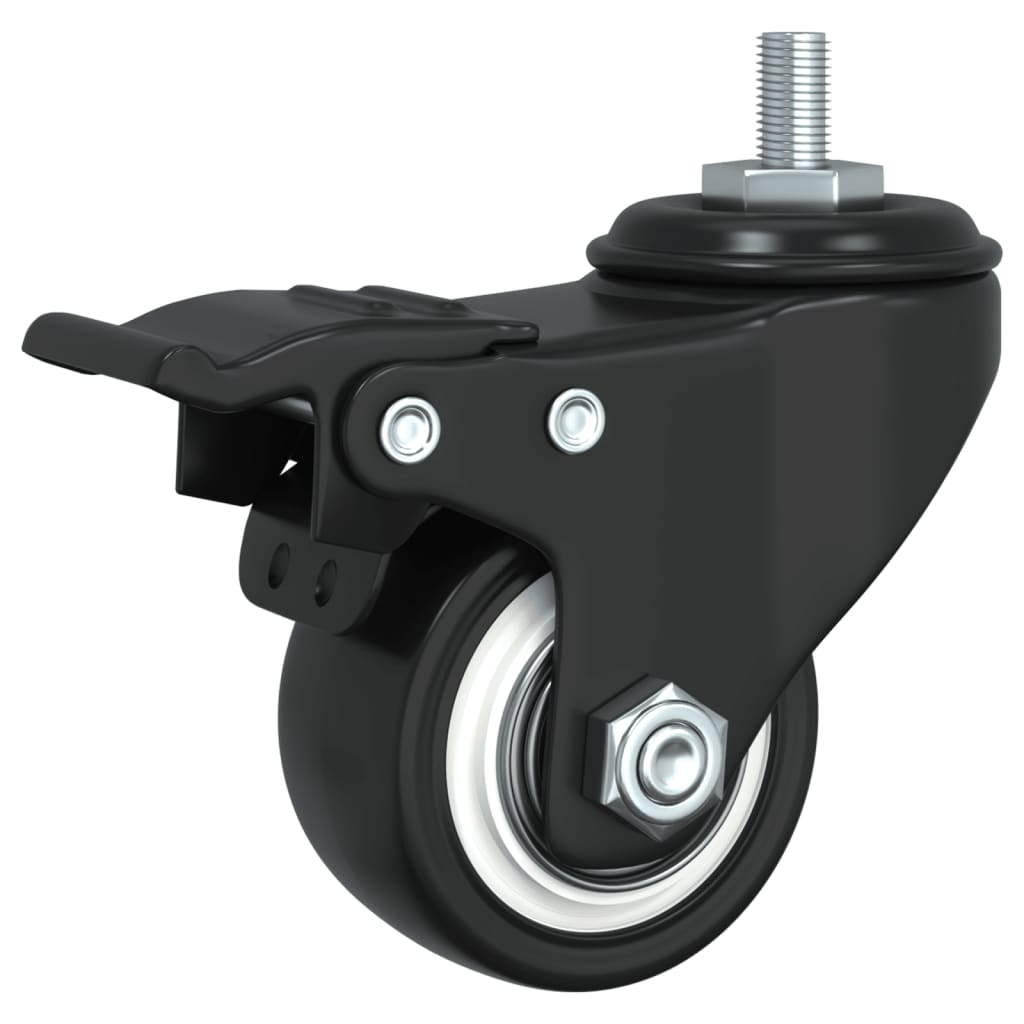 Caster Wheels 4 pcs Black 35 mm Iron