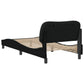Bed Frame with Headboard Black 90x190 cm Fabric
