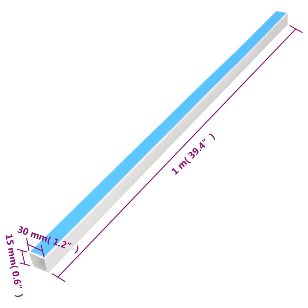 Cable Trunking Self-Adhesive 30x15 mm 10 m PVC