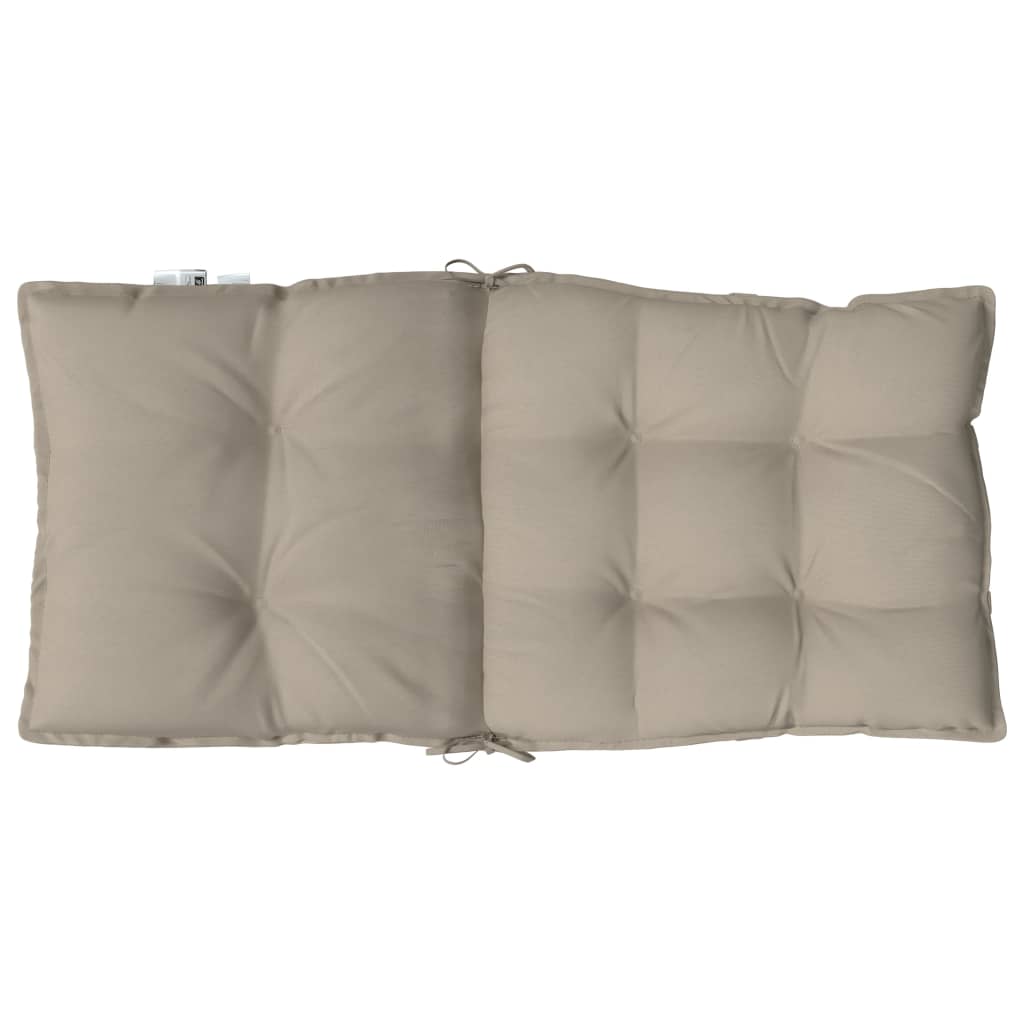 Lowback Chair Cushions 2 pcs Taupe Oxford Fabric