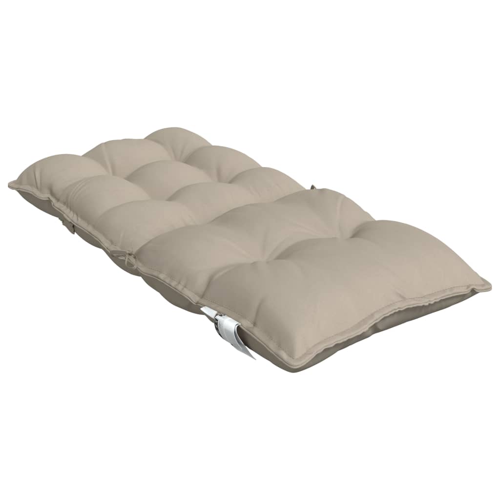 Lowback Chair Cushions 4 pcs Taupe Oxford Fabric