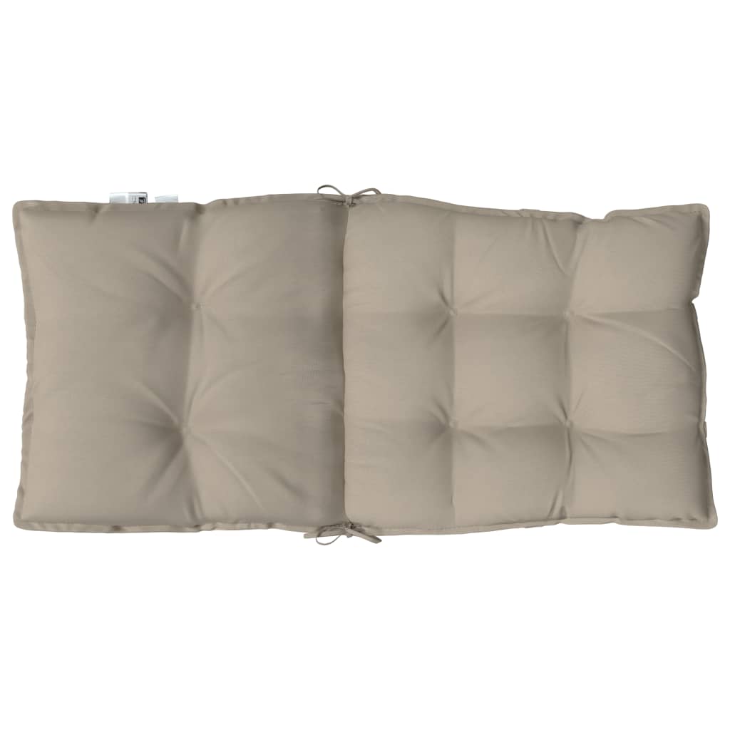 Lowback Chair Cushions 4 pcs Taupe Oxford Fabric