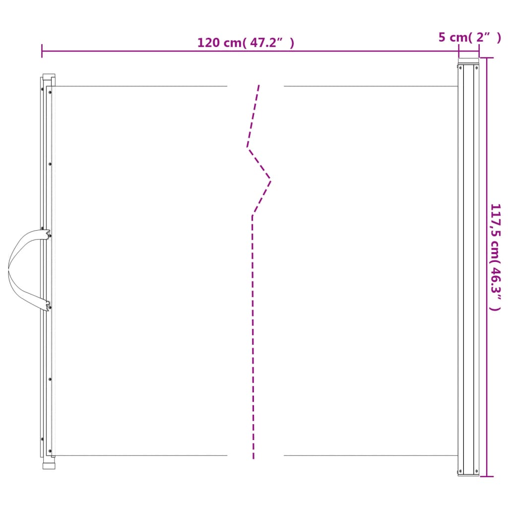 Retractable Pet Gate Black 117,5x125 cm