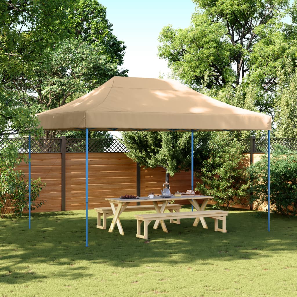 Foldable Party Tent Pop-Up Beige 410x279x315 cm