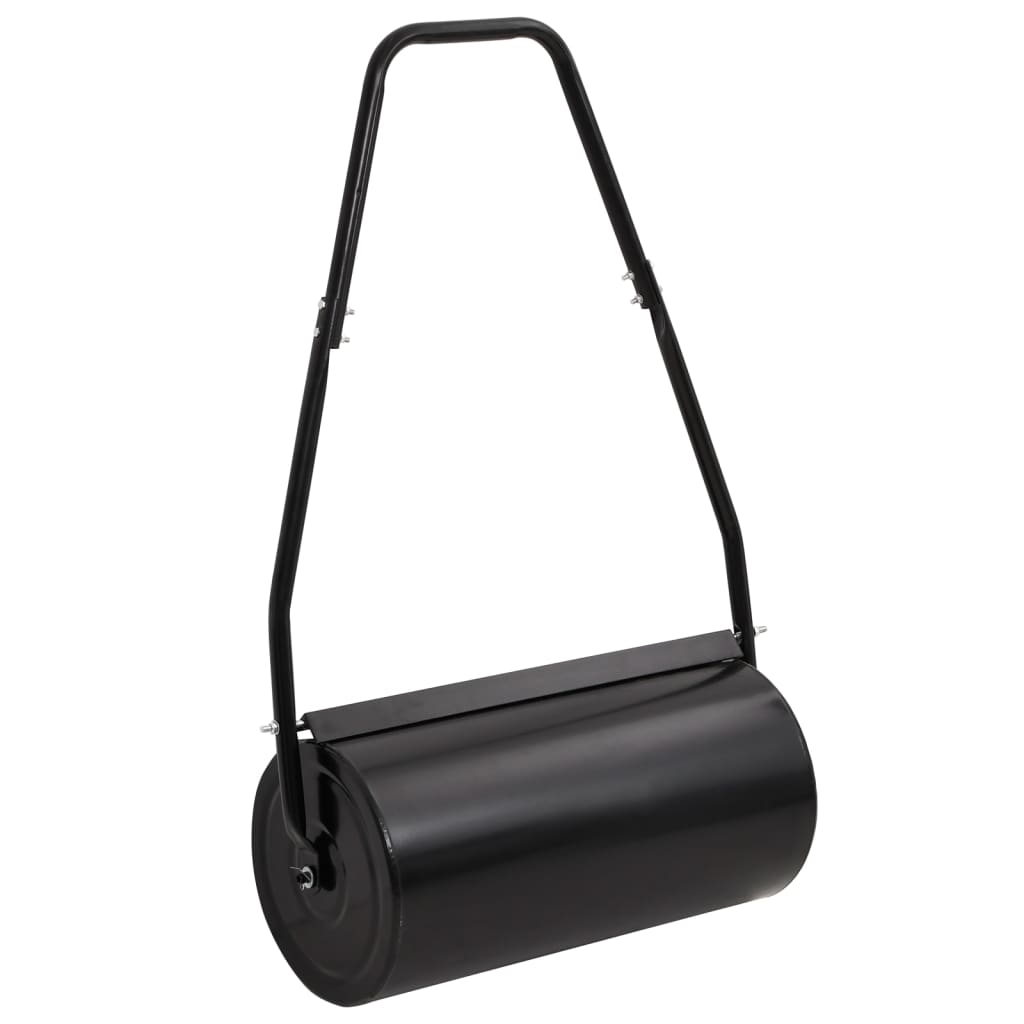 Garden Lawn Roller with Aerator Clamps Black 42 L Iron and Steel