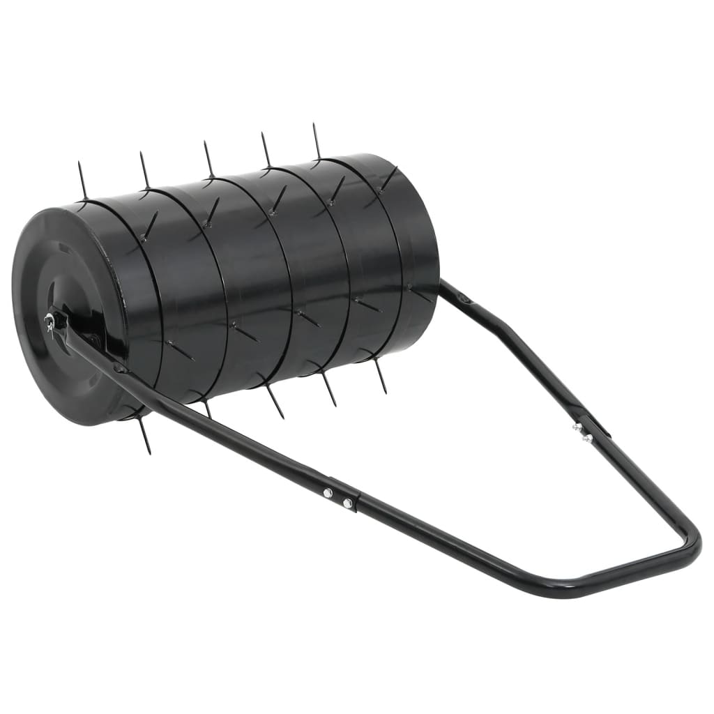 Garden Lawn Roller with Aerator Clamps Black 42 L Iron and Steel