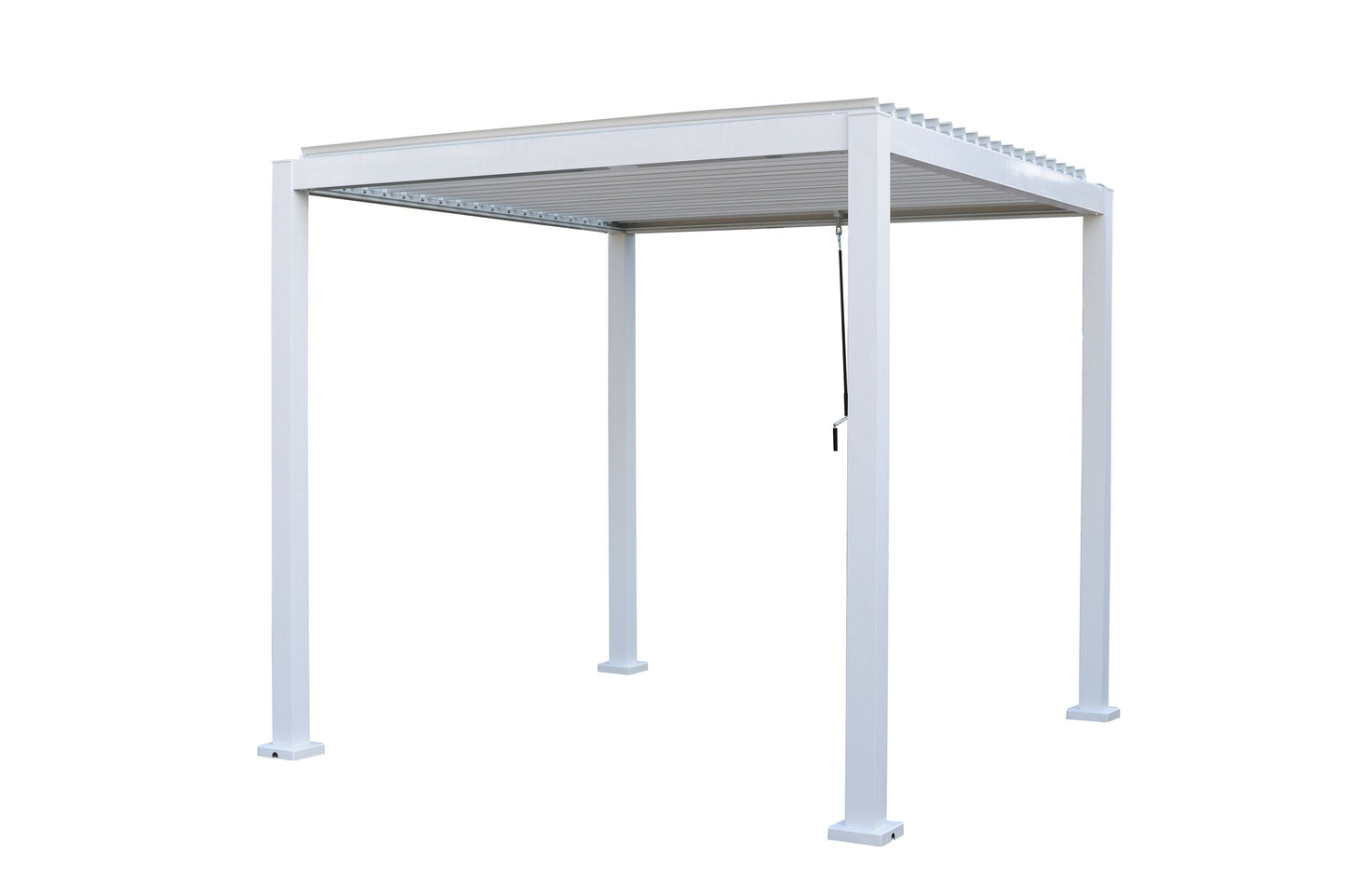 GazeboMate Aluminum White Louvre Gazebo 2.4mx2.4m