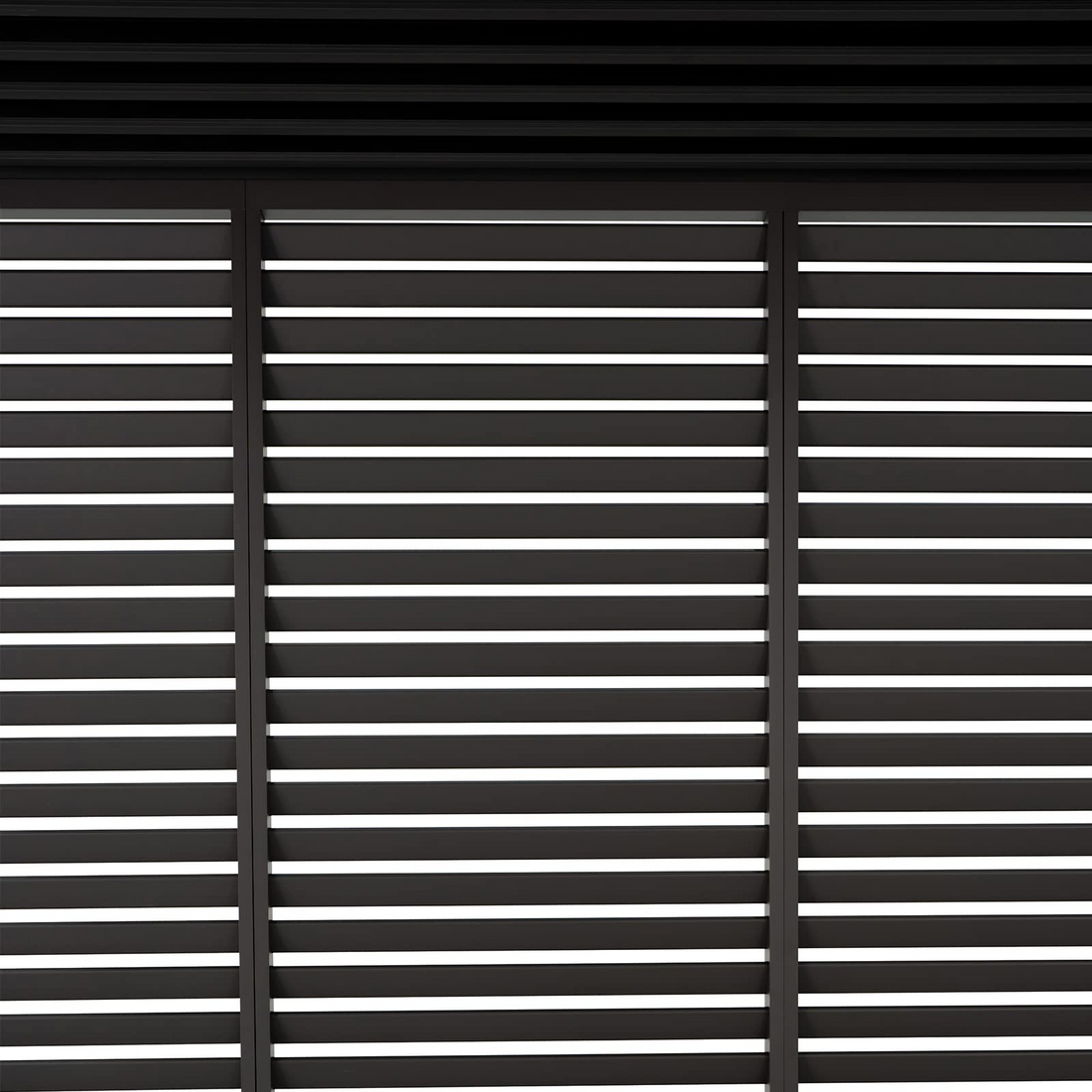 Aluminum Louvered Wall, Side Shade Privacy Screen Panel Suitable for GazeboMate Pergola Gazebo only. Pergola NOT Included. (Black/Charcoal)