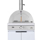 22” Gas Pizza Oven Module: Rockpool White Inc Pizza Oven, Trolley, Cabinet Shelves, Castors, Twin Pizza Level, Pizza Peel