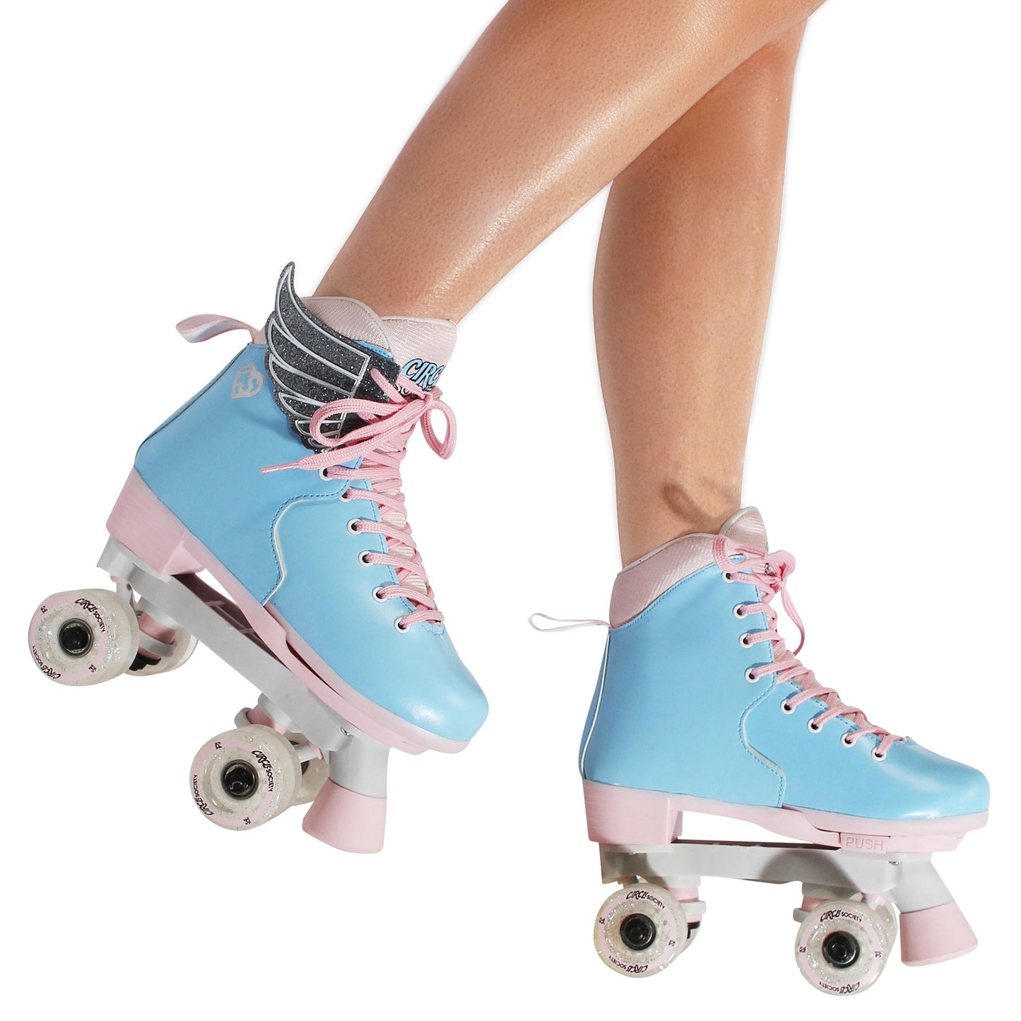 Circle Society Adjustable Kids Quad Roller Skates - Cotton Candy