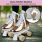 Circle Society Adjustable Quad Kids Roller Skates - Metallic Rose Gold