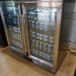 2-Door Stainless Steel Under Counter Can Cooler Wine Bar Fridge 208L