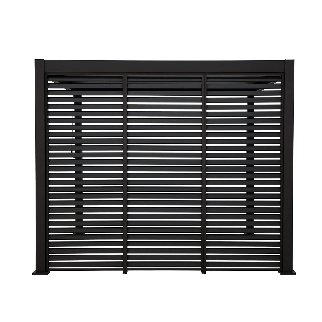 Aluminum Louvered Wall, Side Shade Privacy Screen Panel Suitable for GazeboMate Pergola Gazebo only. Pergola NOT Included. (Black/Charcoal)