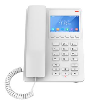 DESKTOP HOTEL PHONE 3.5 COLOR LCD POE DUAL-BAND WIFI 6 WHITE