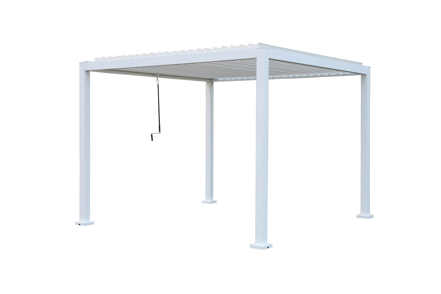 GazeboMate Aluminum White Louvre Gazebo 3M x 3M