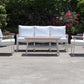 Zurich 4-Piece Aluminium Outdoor Lounge Setting — WHITE