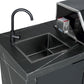 Rockpool Black 6B + 188L Kegerator : Designer Outdoor Kitchen BBQ Package Inc Wok Burner, Fridge, Sink, Rotisserie & BBQ Covers.