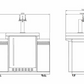 188L KEGERATOR/BEER DISPENSER MACHINE + STORAGE MODULE SUITABLE FOR ROCKPOOL WHITE  BBQ KITCHEN SERIES