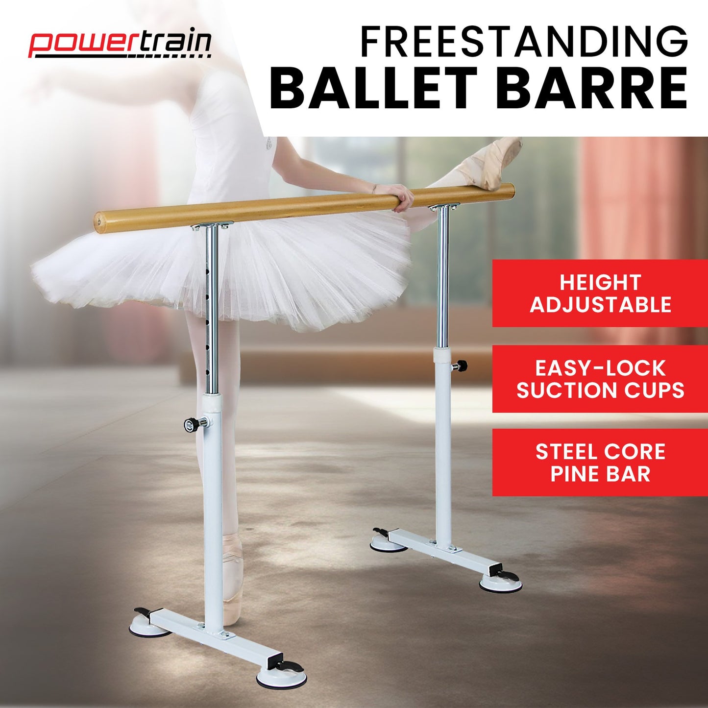 Powertrain Freestanding Ballet Barre - 1.5M