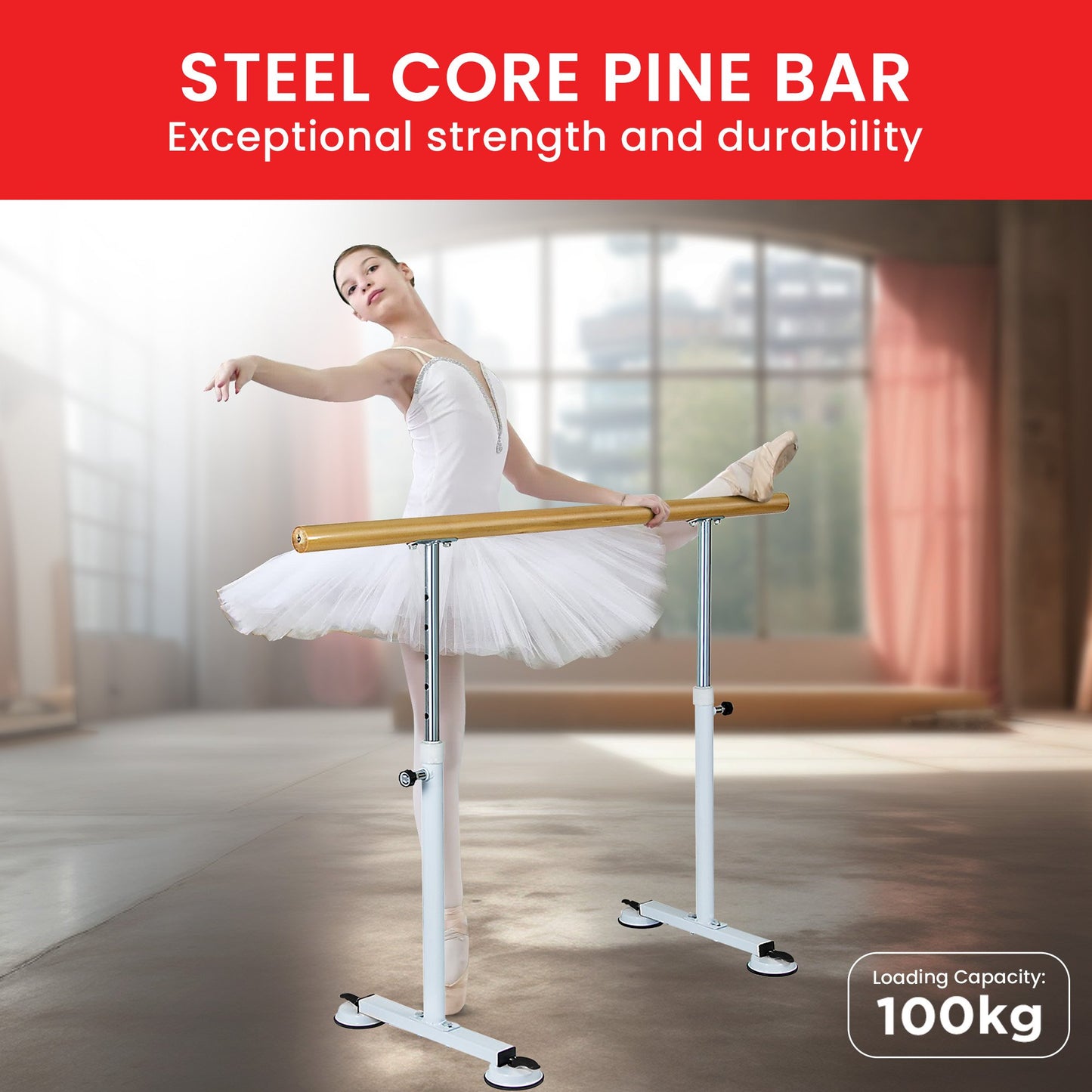 Powertrain Freestanding Ballet Barre - 1.5M