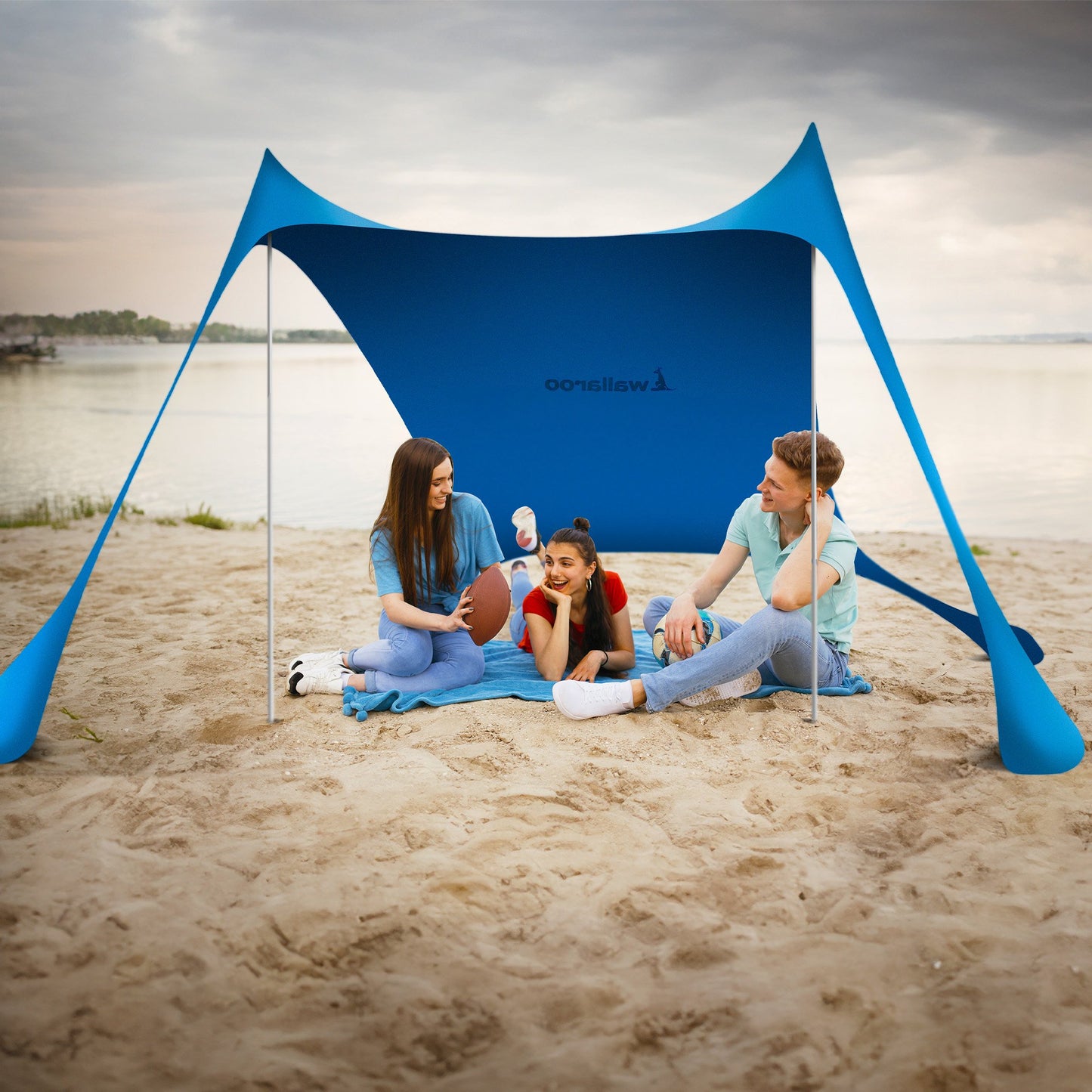 Wallaroo Beach Tent Canopy Sunshade 2m x 2m - Blue