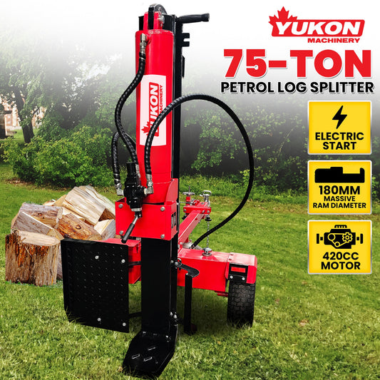 Yukon 75 Ton Petrol Hydraulic Log Splitter