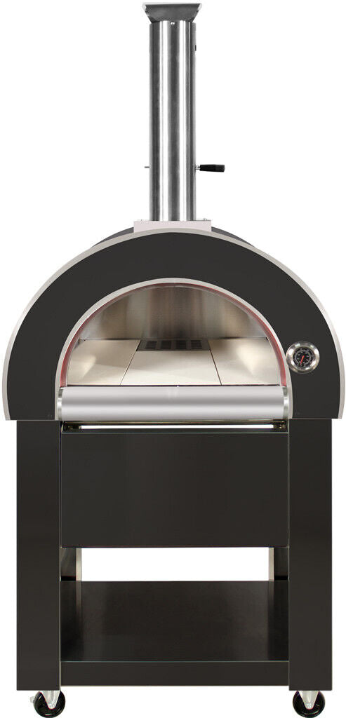 Grill King Charcoal Pizza Oven Outdoor In Black Stainless Steel Artisan Wood-Fired Charcoal Pizza Bread Oven BBQ Grill