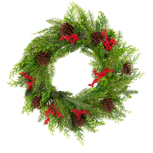 Pine Cone Christmas Wreath Decor Xmas 50CM