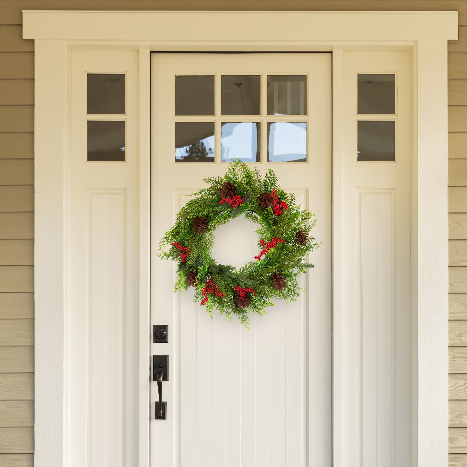 Pine Cone Christmas Wreath Decor Xmas 50CM