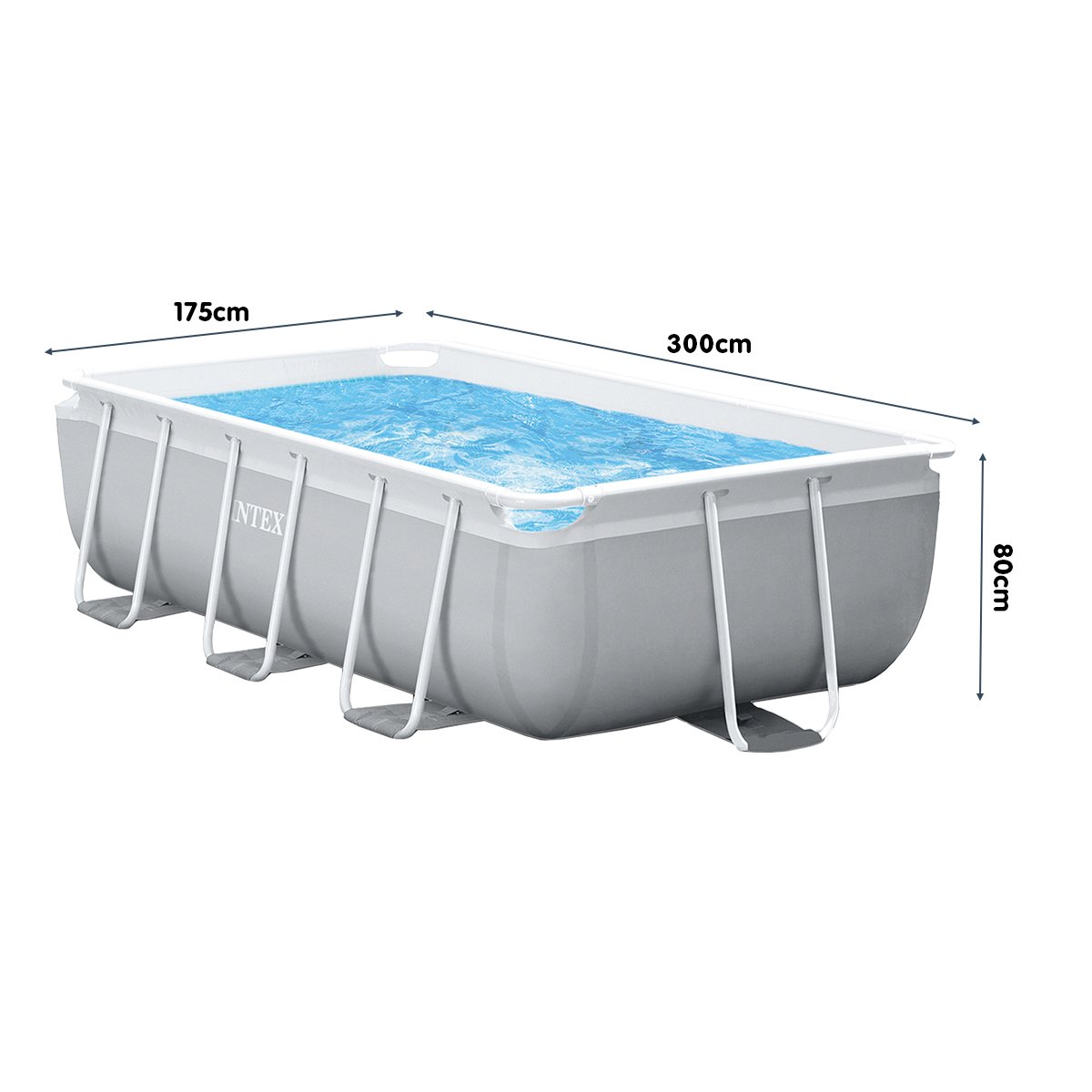 Intex 26784AU Above Ground Swimming Pool Rectangular 3.00m x 1.75m