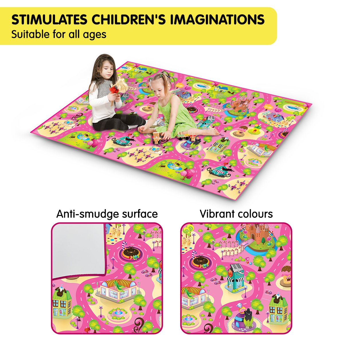 Rollmatz Candyland Baby Kids Play Floor Mat 200cm x 120cm