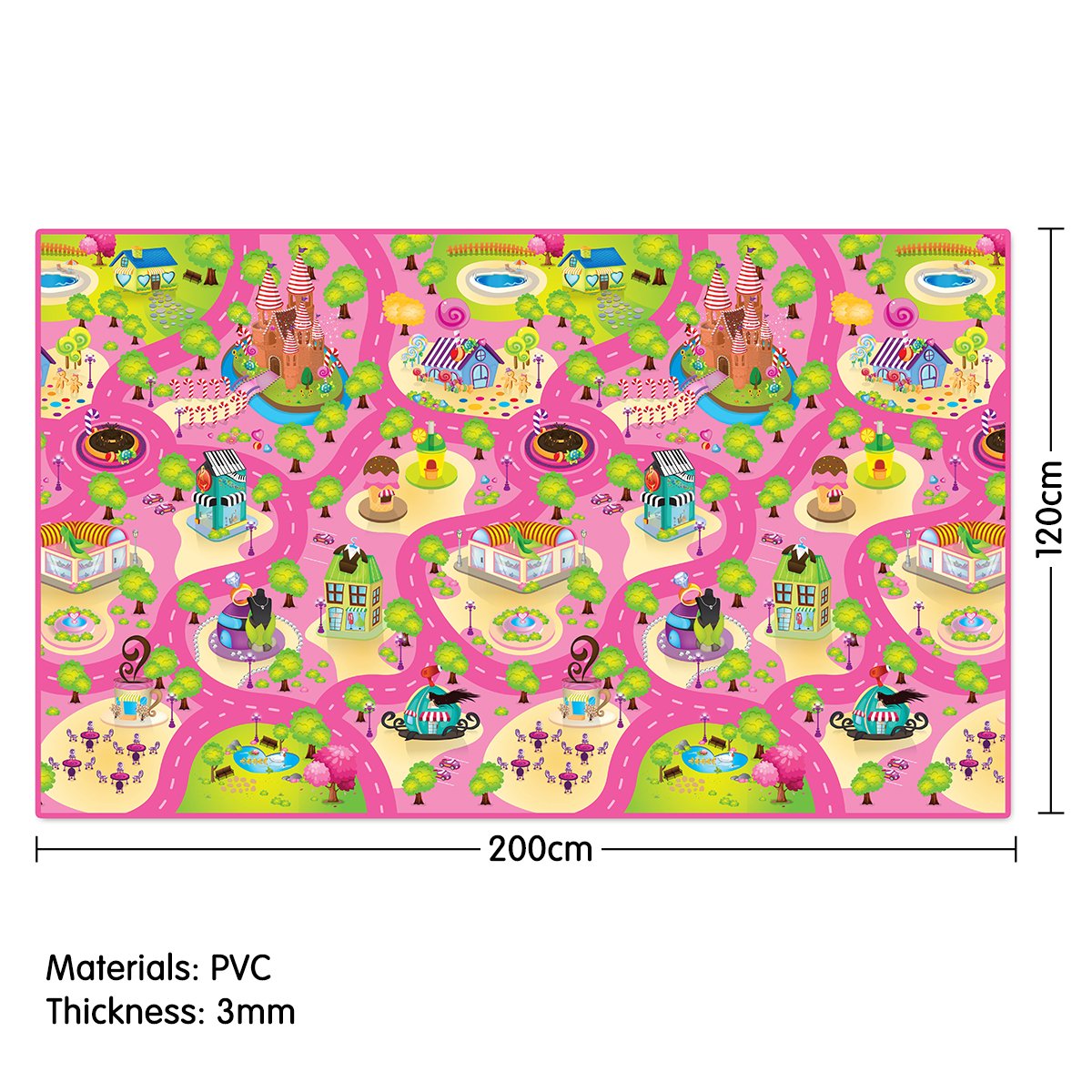 Rollmatz Candyland Baby Kids Play Floor Mat 200cm x 120cm