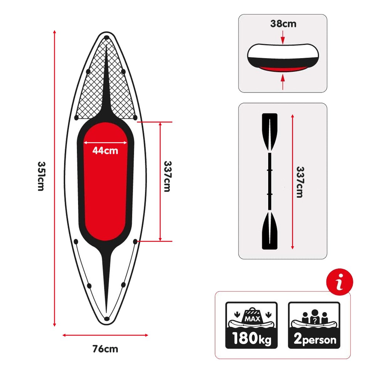 Intex Challenger K2 2-Seater Inflatable Kayak 68306NP